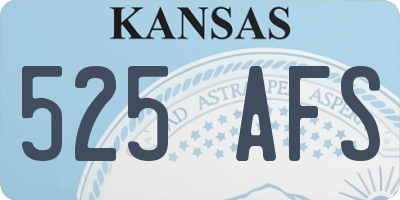 KS license plate 525AFS