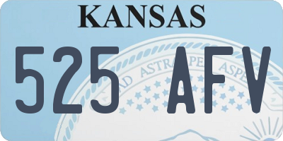 KS license plate 525AFV
