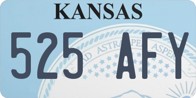 KS license plate 525AFY