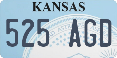 KS license plate 525AGD