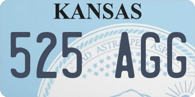 KS license plate 525AGG