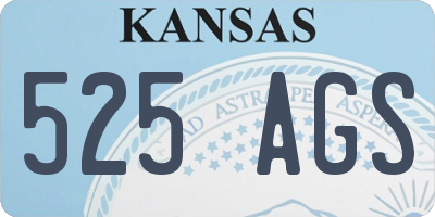 KS license plate 525AGS
