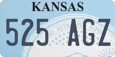 KS license plate 525AGZ