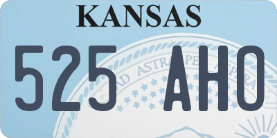 KS license plate 525AHO