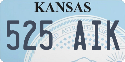 KS license plate 525AIK