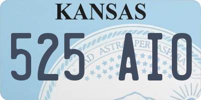 KS license plate 525AIO