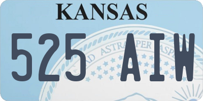 KS license plate 525AIW