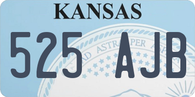 KS license plate 525AJB