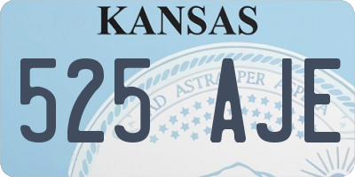 KS license plate 525AJE