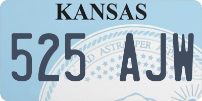 KS license plate 525AJW