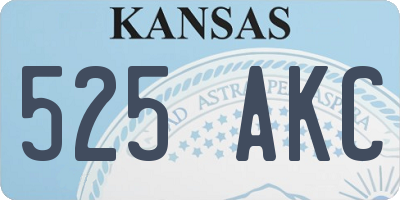 KS license plate 525AKC