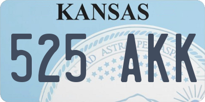 KS license plate 525AKK