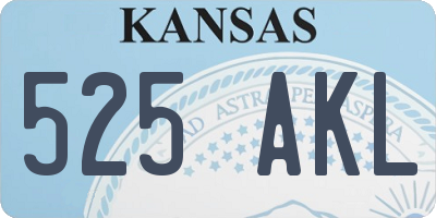 KS license plate 525AKL