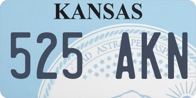 KS license plate 525AKN
