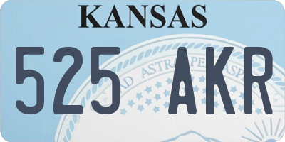 KS license plate 525AKR