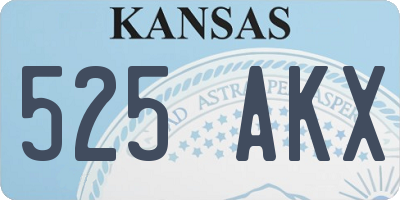 KS license plate 525AKX
