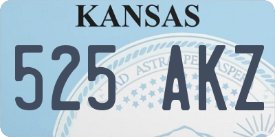 KS license plate 525AKZ