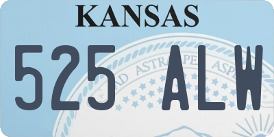 KS license plate 525ALW