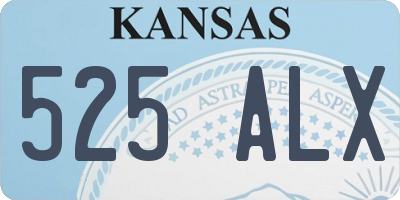 KS license plate 525ALX