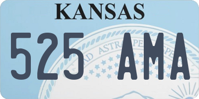 KS license plate 525AMA
