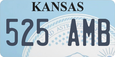 KS license plate 525AMB