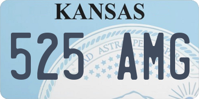 KS license plate 525AMG