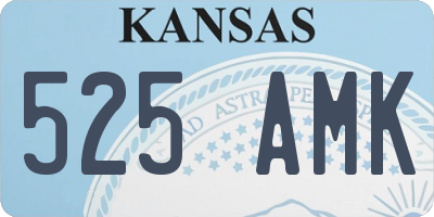 KS license plate 525AMK