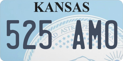 KS license plate 525AMO