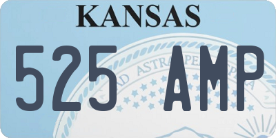 KS license plate 525AMP