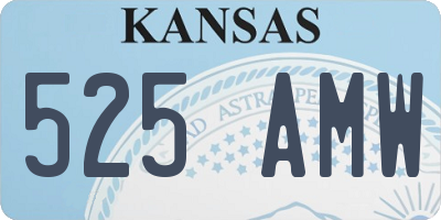 KS license plate 525AMW