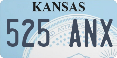 KS license plate 525ANX