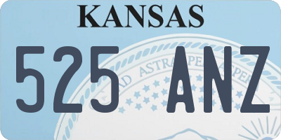 KS license plate 525ANZ