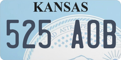 KS license plate 525AOB