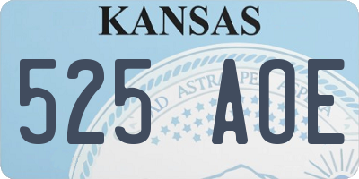 KS license plate 525AOE