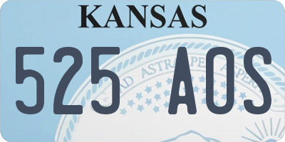 KS license plate 525AOS