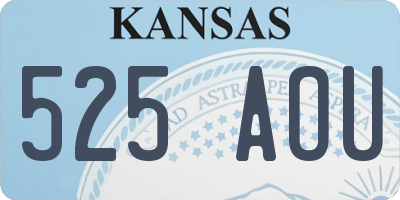 KS license plate 525AOU