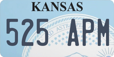 KS license plate 525APM
