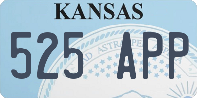 KS license plate 525APP