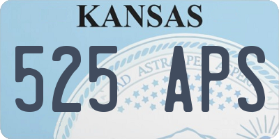 KS license plate 525APS