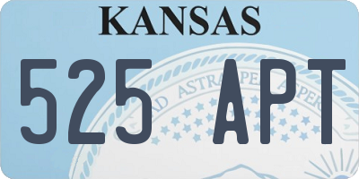 KS license plate 525APT