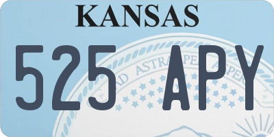 KS license plate 525APY