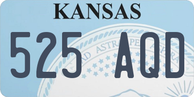 KS license plate 525AQD