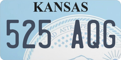 KS license plate 525AQG
