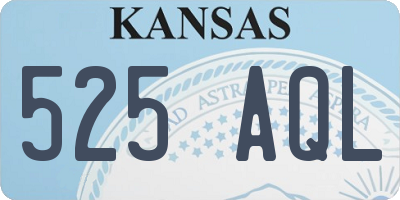 KS license plate 525AQL