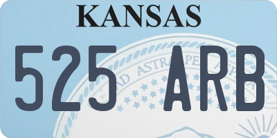 KS license plate 525ARB