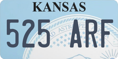 KS license plate 525ARF