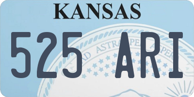 KS license plate 525ARI