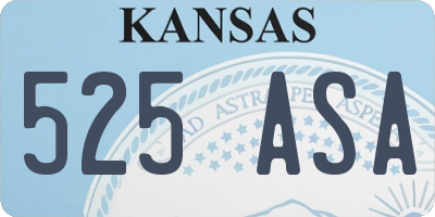KS license plate 525ASA