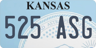 KS license plate 525ASG