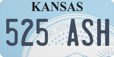 KS license plate 525ASH